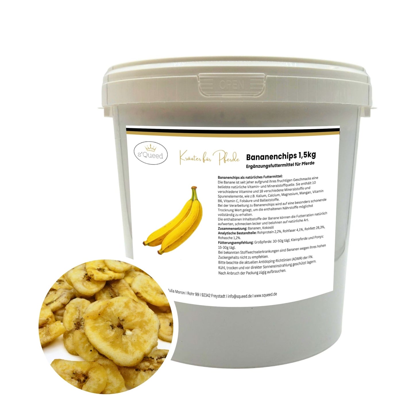 Bananenchips für Pferde 1,5 kg