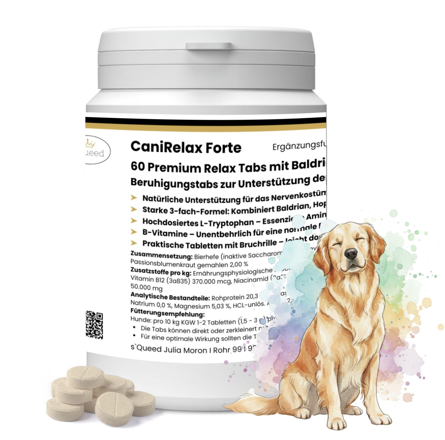 CaniRelax Forte Tabs für Hunde Beruhigungs-Tabs