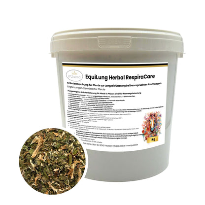 EquiLung Herbal RespiraCare 1kg - Langzeitfütterung für Pferde zur dauerhaften Unterstützung bei wiederkehrender Atemwegs-Beanspruchung