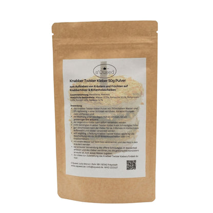 Knabber Twister Kleber 50 g Kleber zur Beschichtung von Birkenhölzern und Knabberhölzern