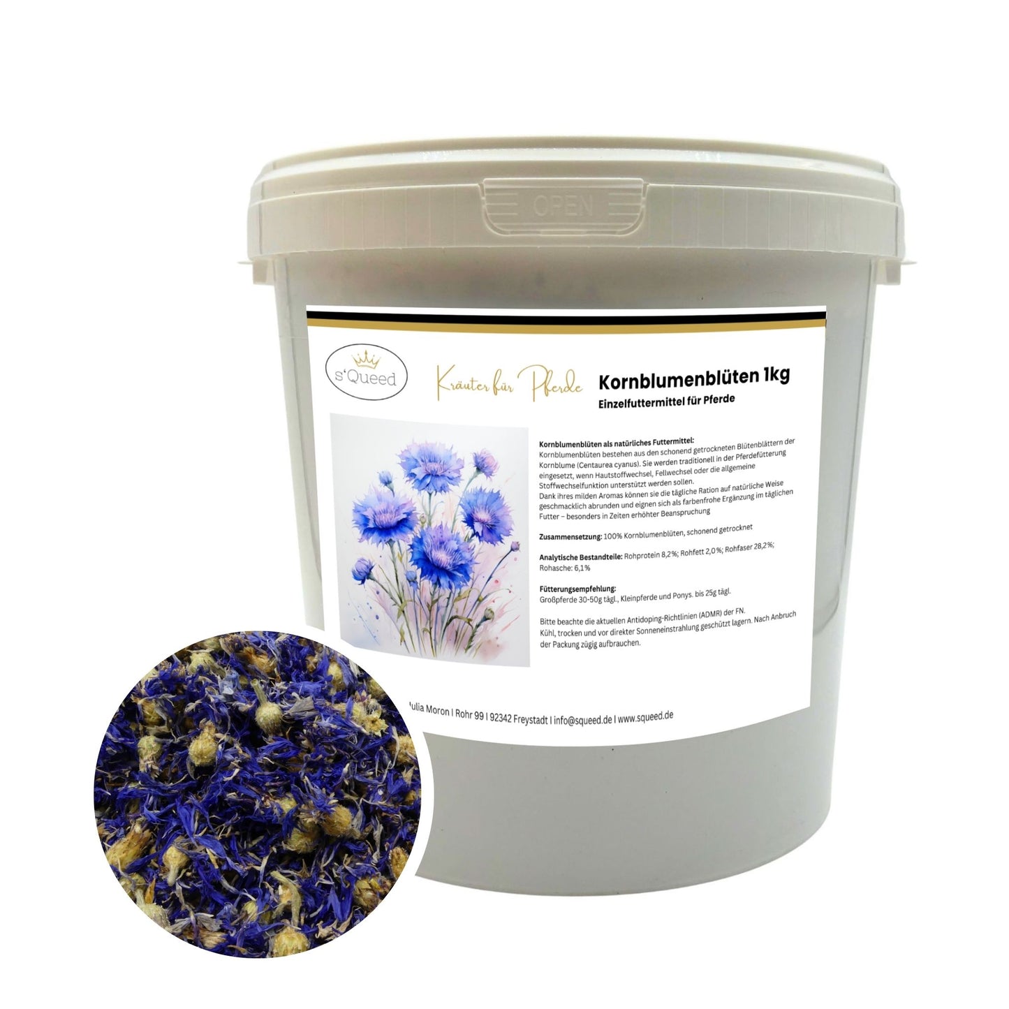 Kornblumenblüten Pferd 1kg