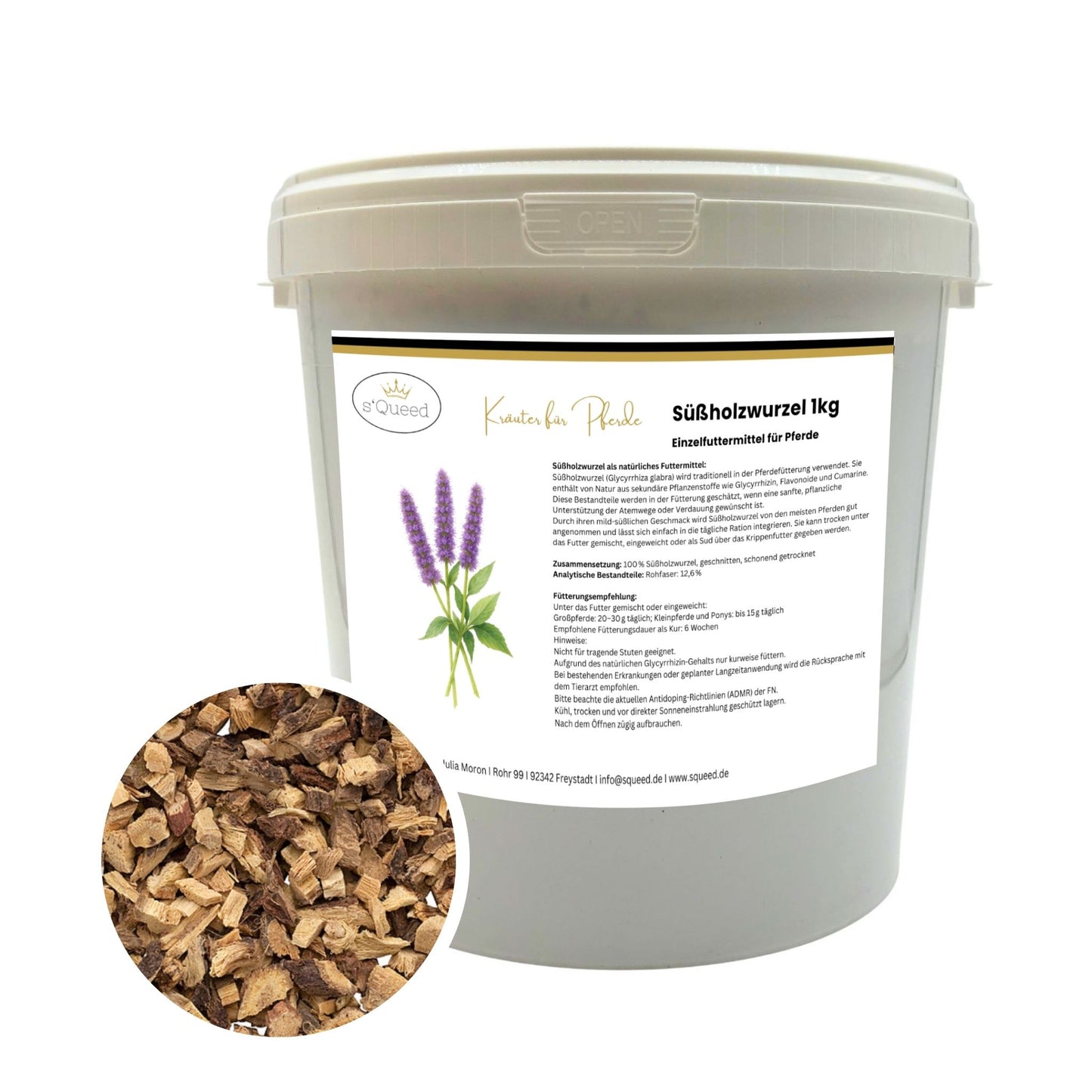 Süßholzwurzel geschnitten Pferd 1 kg